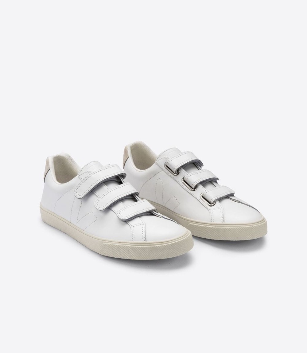 Tenis Veja Hombre - 3-Lock Cuero - Blancos - 875BLTECD